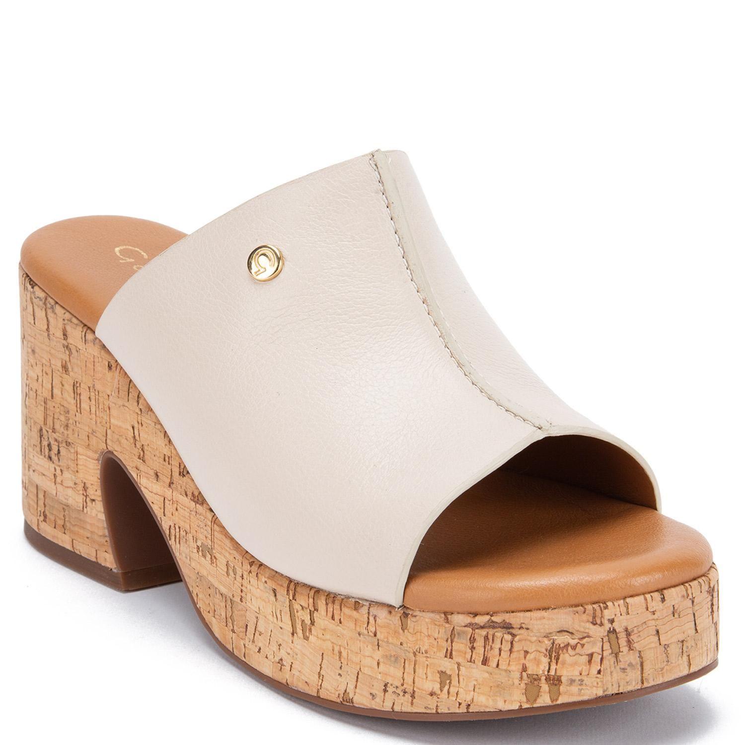 Sandalia de cuero mujer Gacel Off White Leodina-2