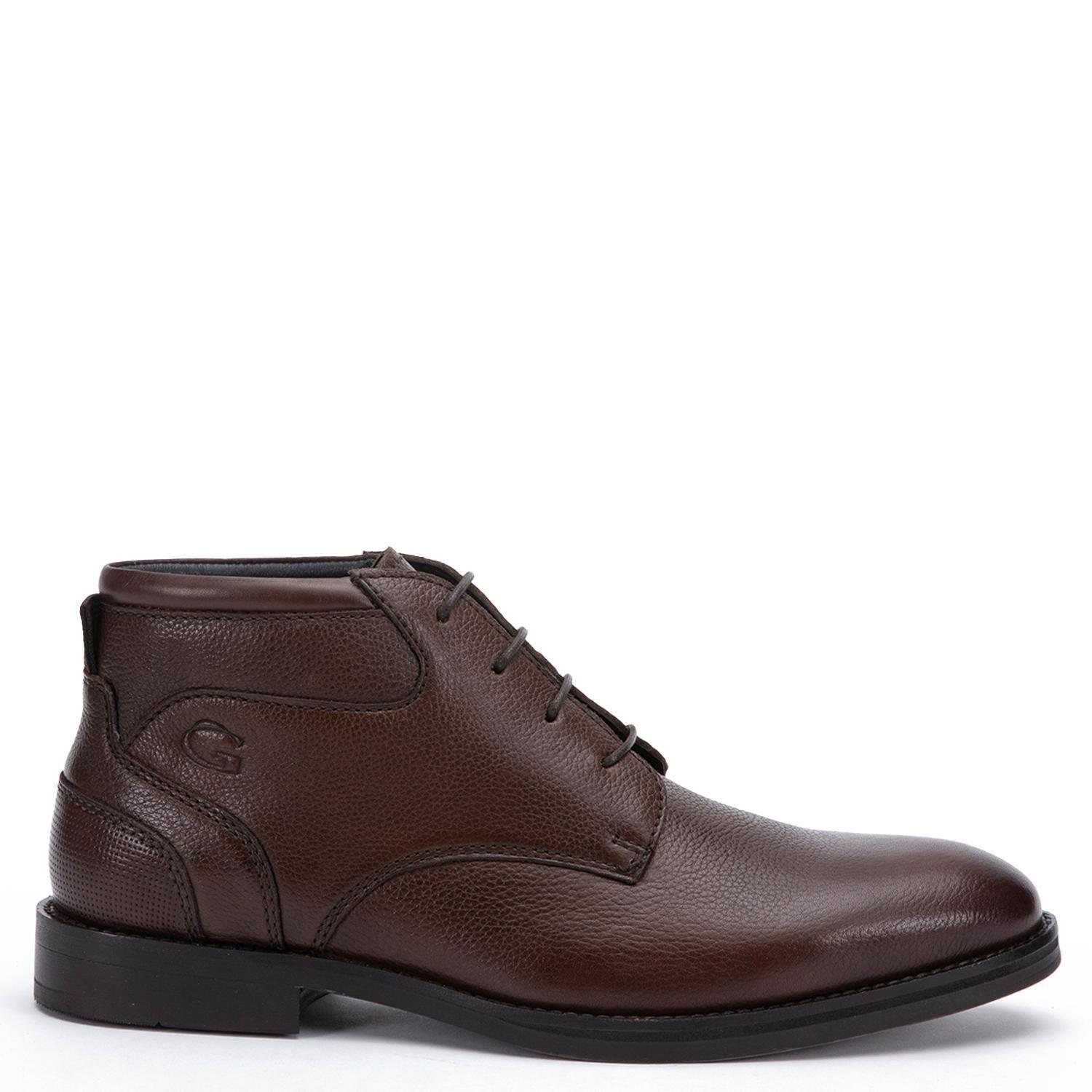 Botin de cuero hombre Guante marron Burdeos 0036289-0