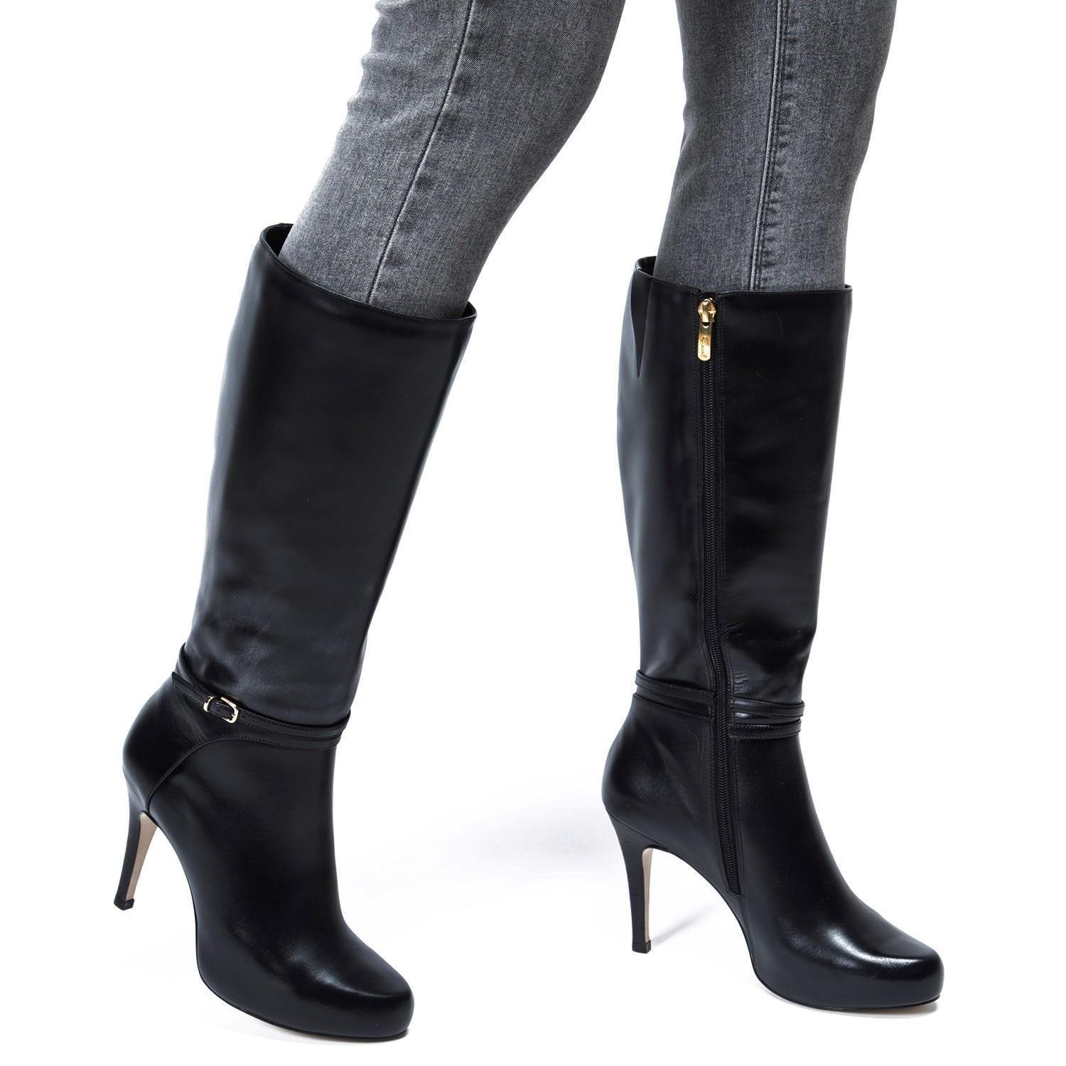 Bota de cuero mujer Gacel Negro Olga 0659342-1