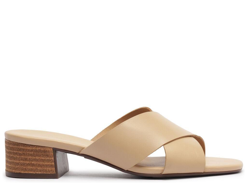 Sandalia de cuero mujer Anacapri beige Luna-0