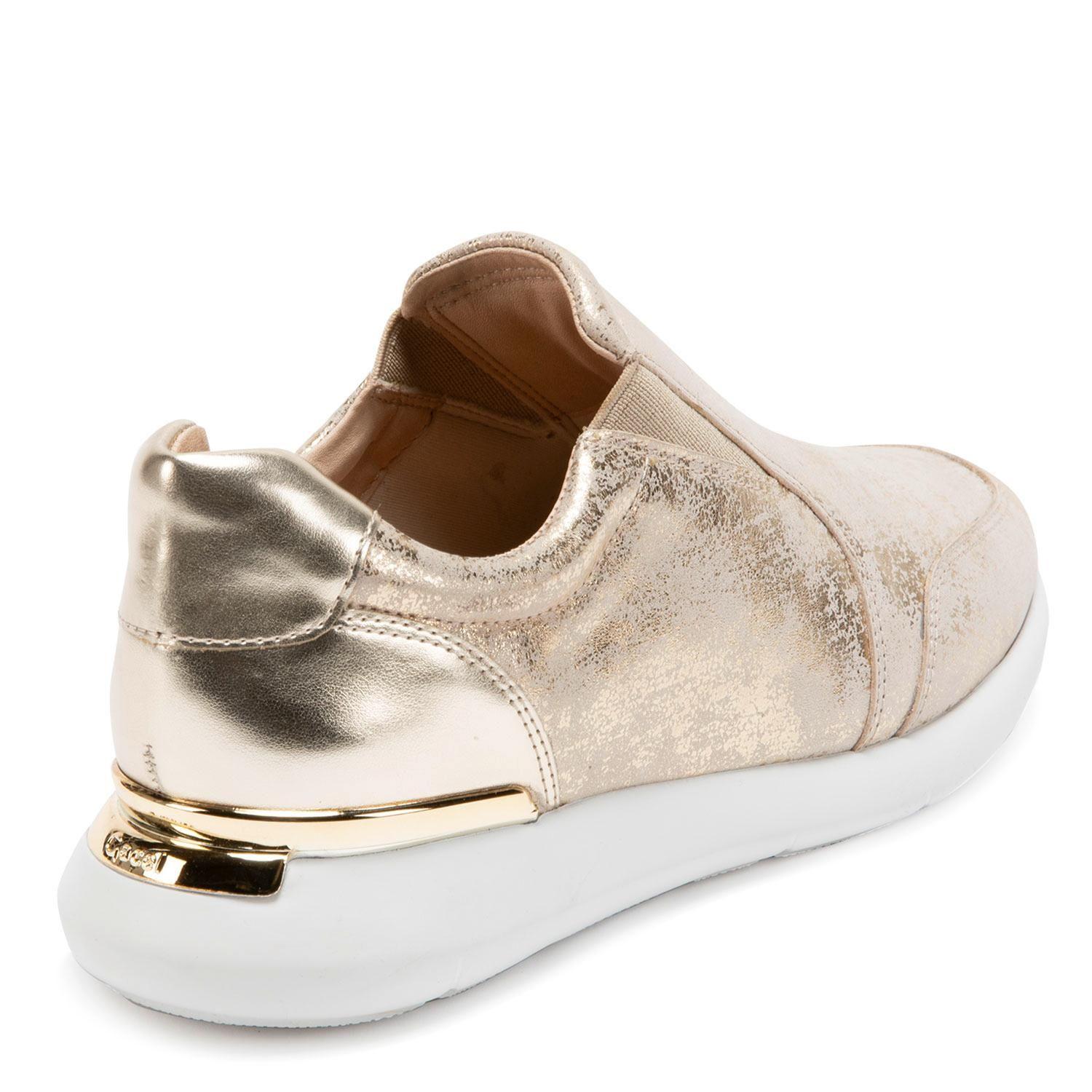 Zapatilla de cuero mujer Gacel dorado Steffy-4