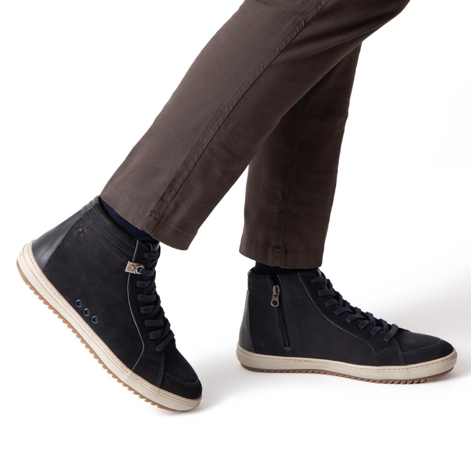Zapatilla Caña Alta de cuero hombre Guante marino Kansas-1
