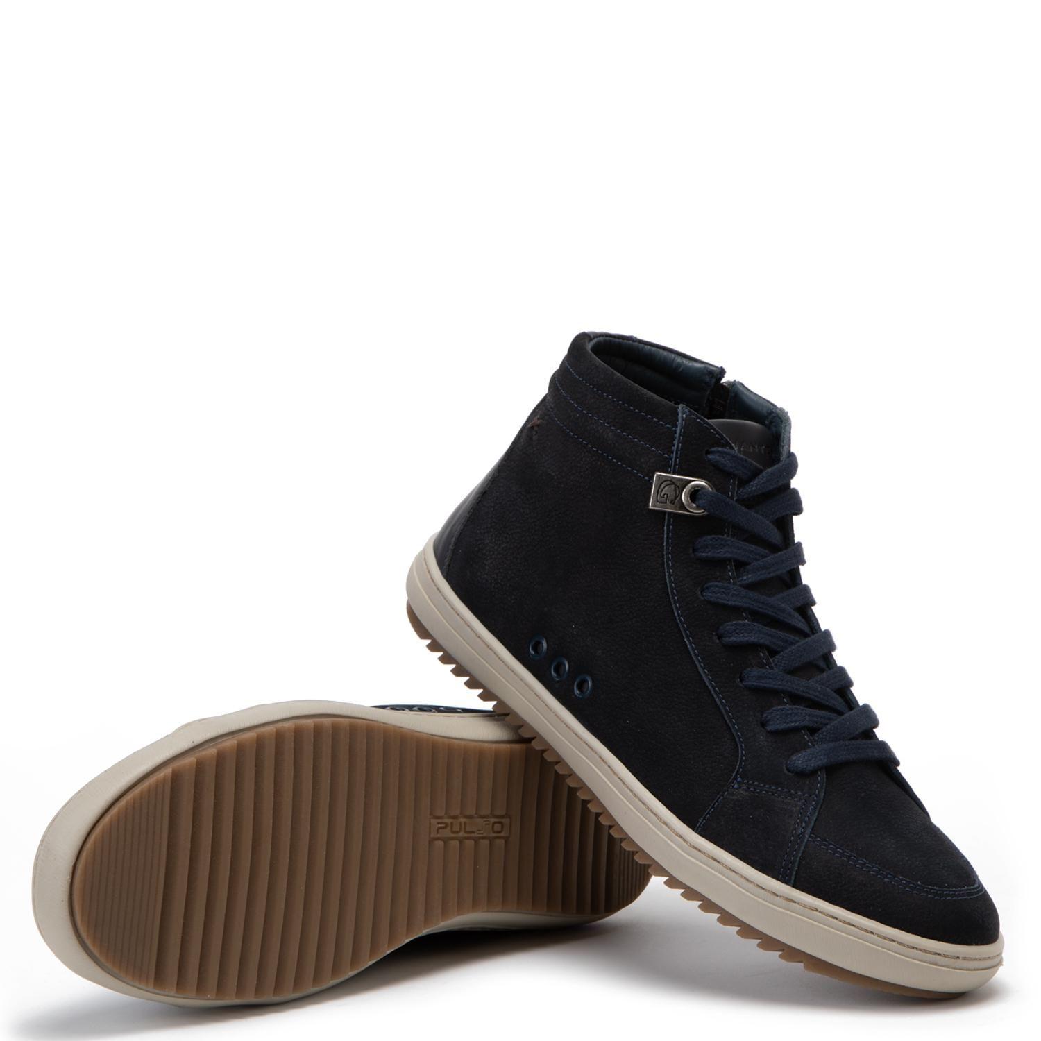 Zapatilla Caña Alta de cuero hombre Guante marino Kansas-3