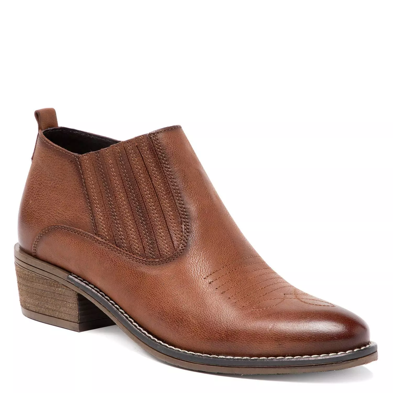 Botin de cuero mujer Gacel tostado Gina-1