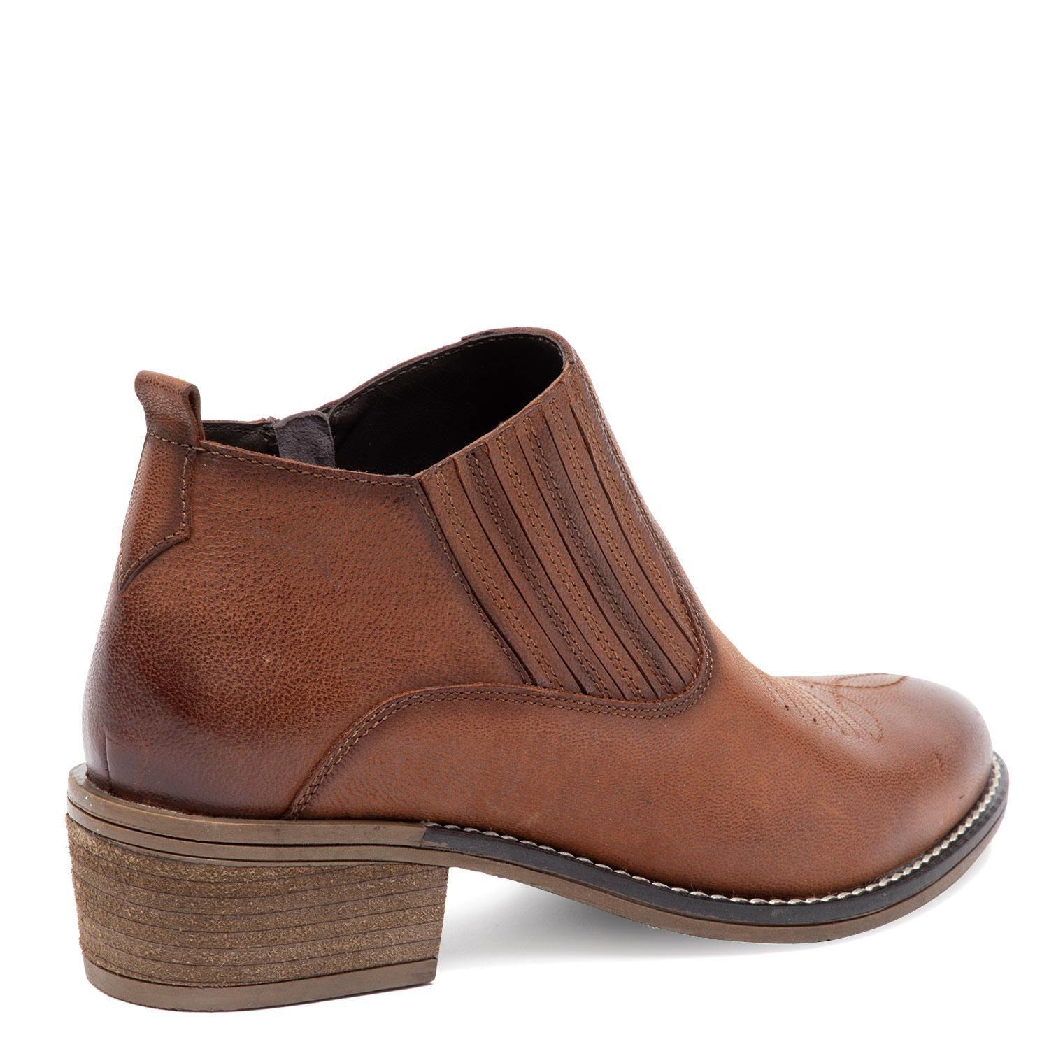 Botin de cuero mujer Gacel tostado Gina-3