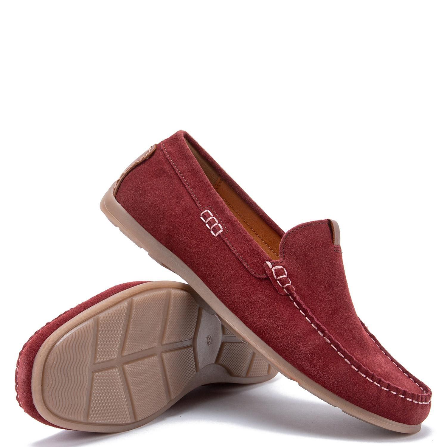 Mocasin de cuero hombre Guante Burdeo Cayenne 0035960-3