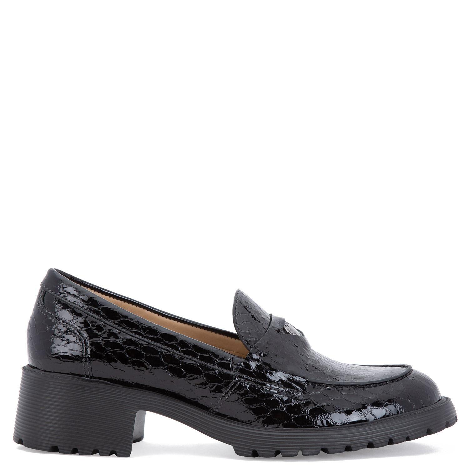 Mocasin de cuero mujer Gacel negro Belen-0