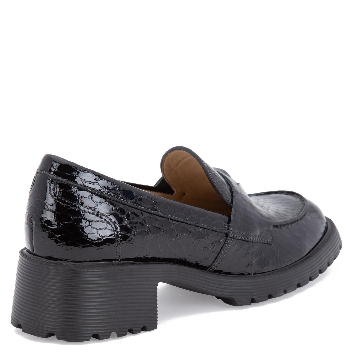 Mocasin de cuero mujer Gacel negro Belen-3