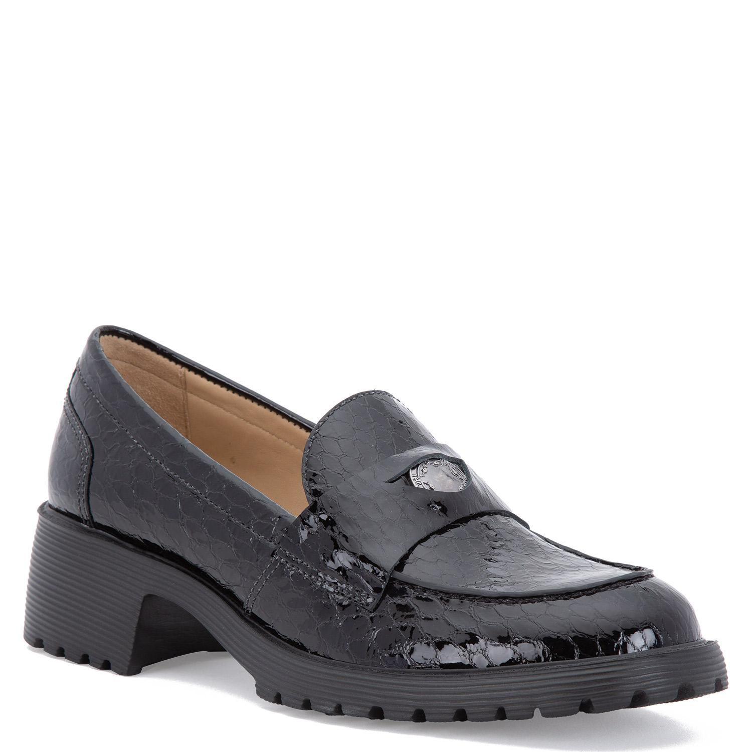 Mocasin de cuero mujer Gacel negro Belen-4