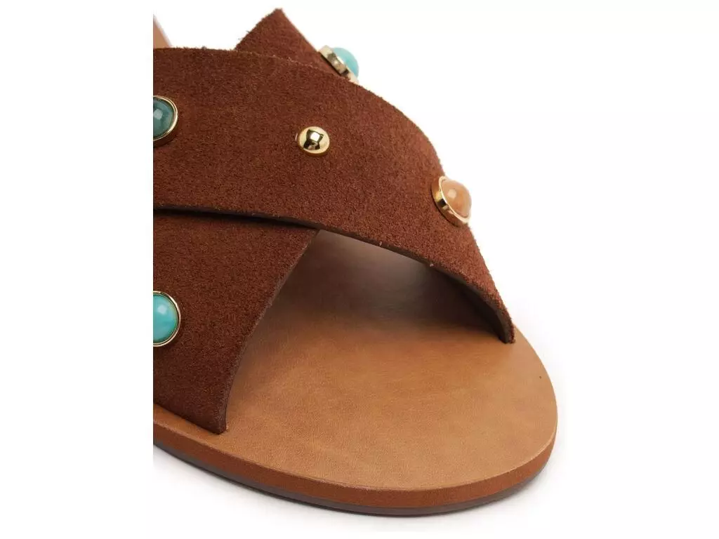Sandalia de cuero mujer Anacapri chocolate Alba C3001404460001-4