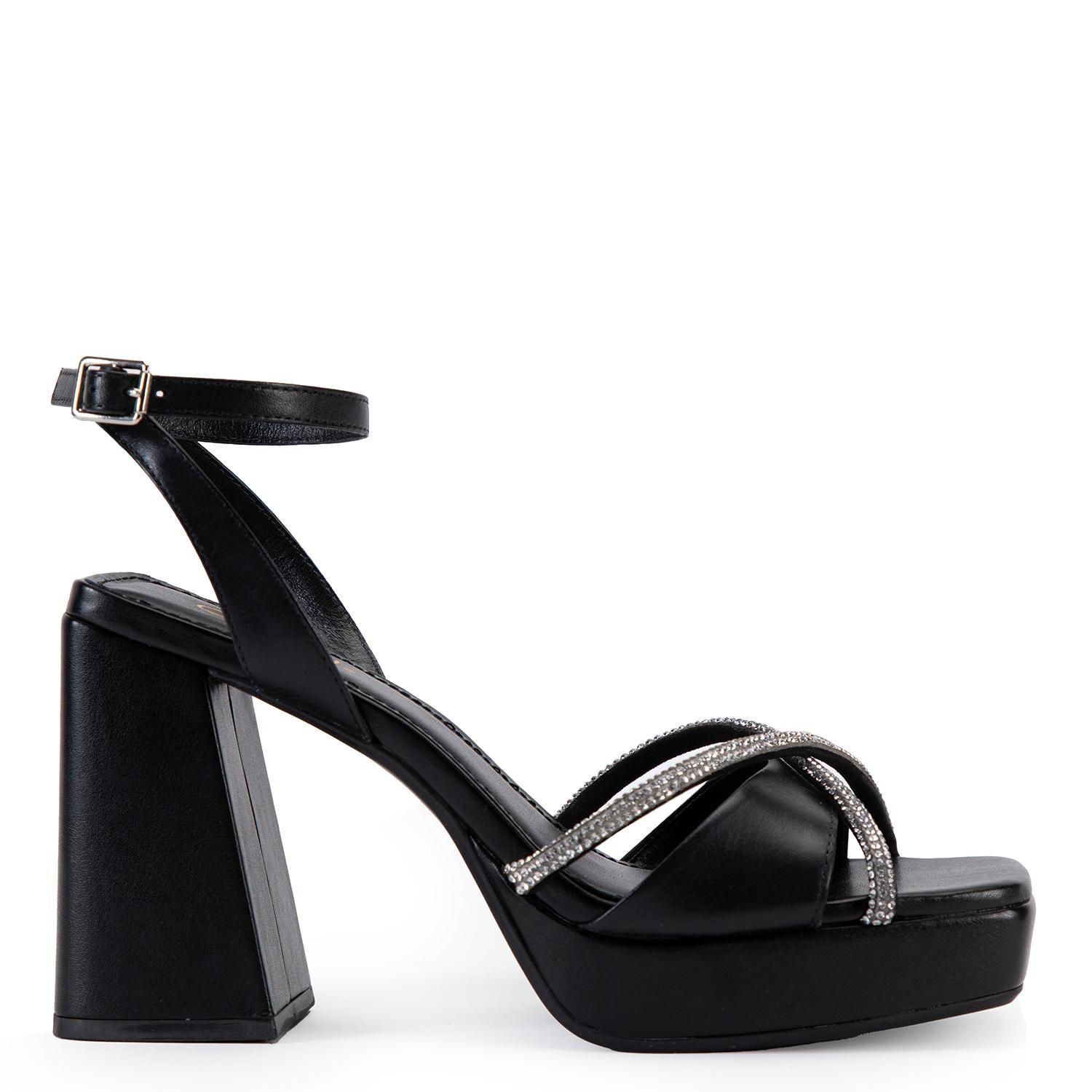 Sandalia de cuero mujer Gacel negro Athena-0
