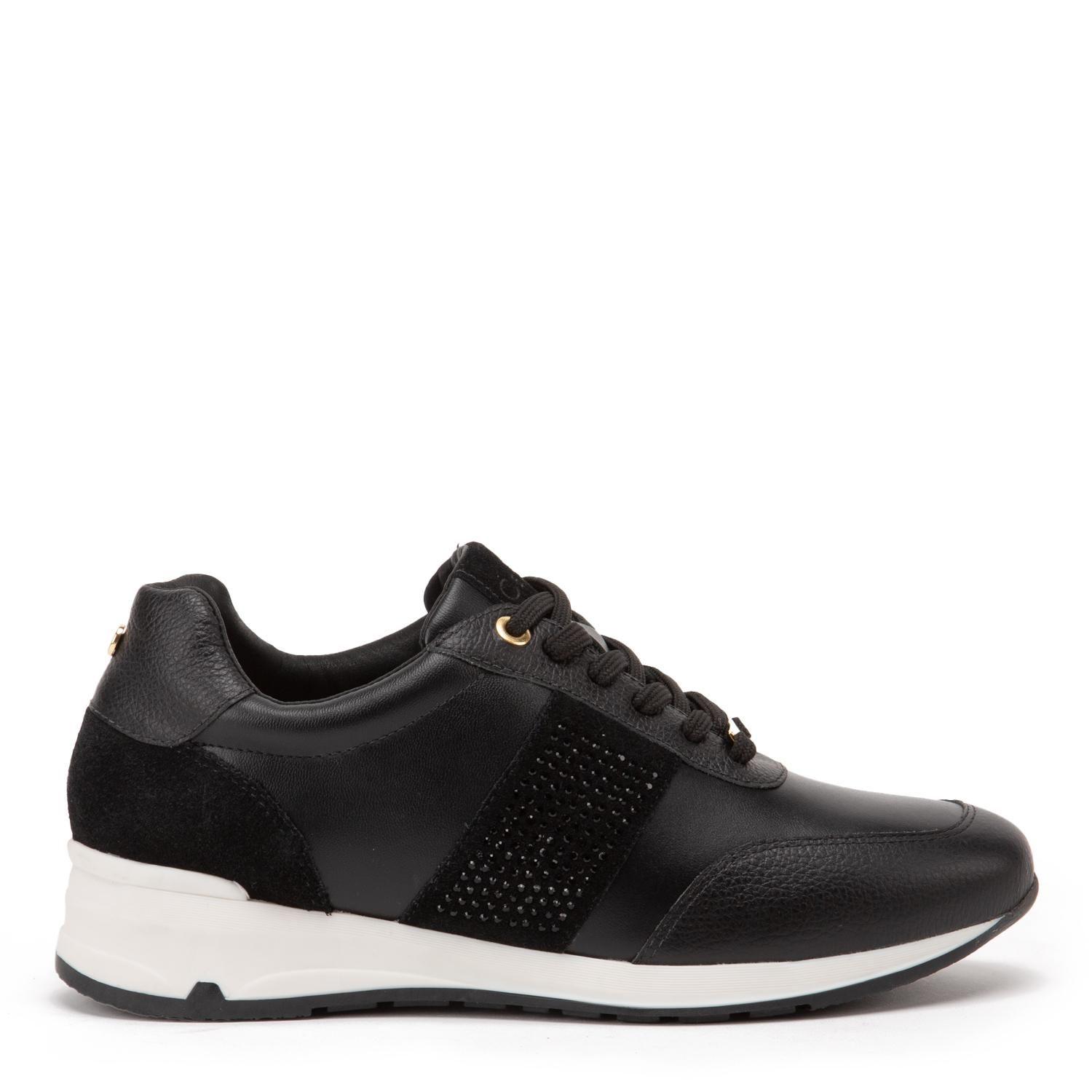 Zapatilla de cuero mujer Gacel negro Venus-0