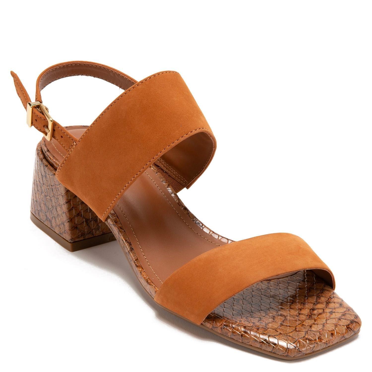 Sandalia de cuero mujer Gacel camel Calisa-2