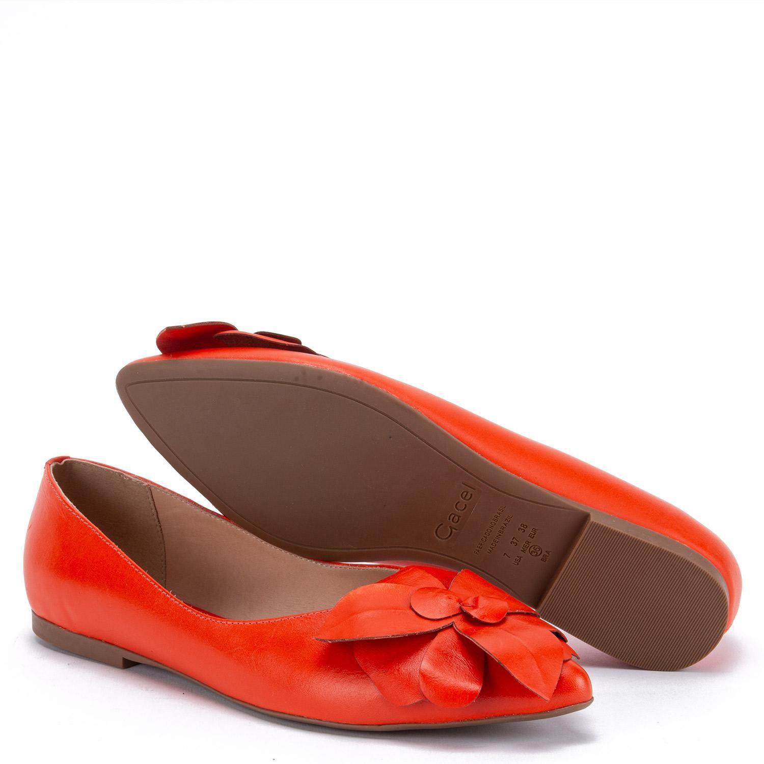 Ballerina de cuero mujer Gacel naranjo Kim 0660454-3