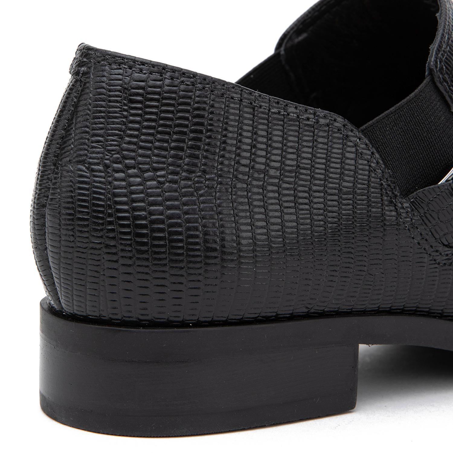 Zapato de cuero mujer Gacel negro Cruz-3