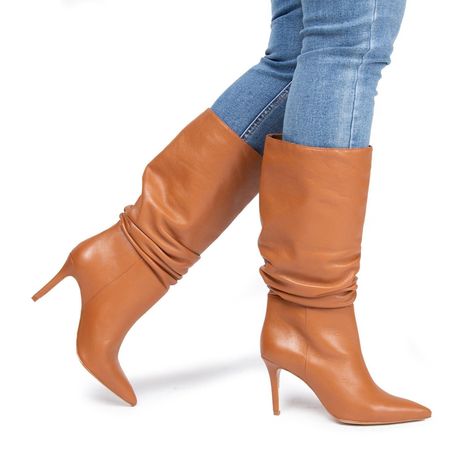 Bota de cuero mujer Gacel tostado Jazmin 0659262-1