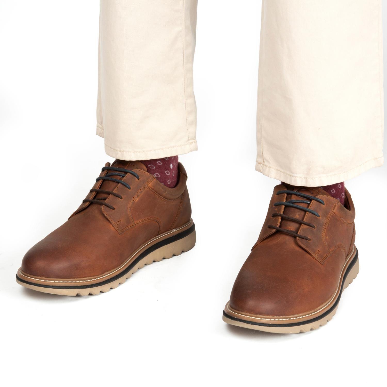 Zapato de cuero hombre Guante tostado Luxemburgo-1