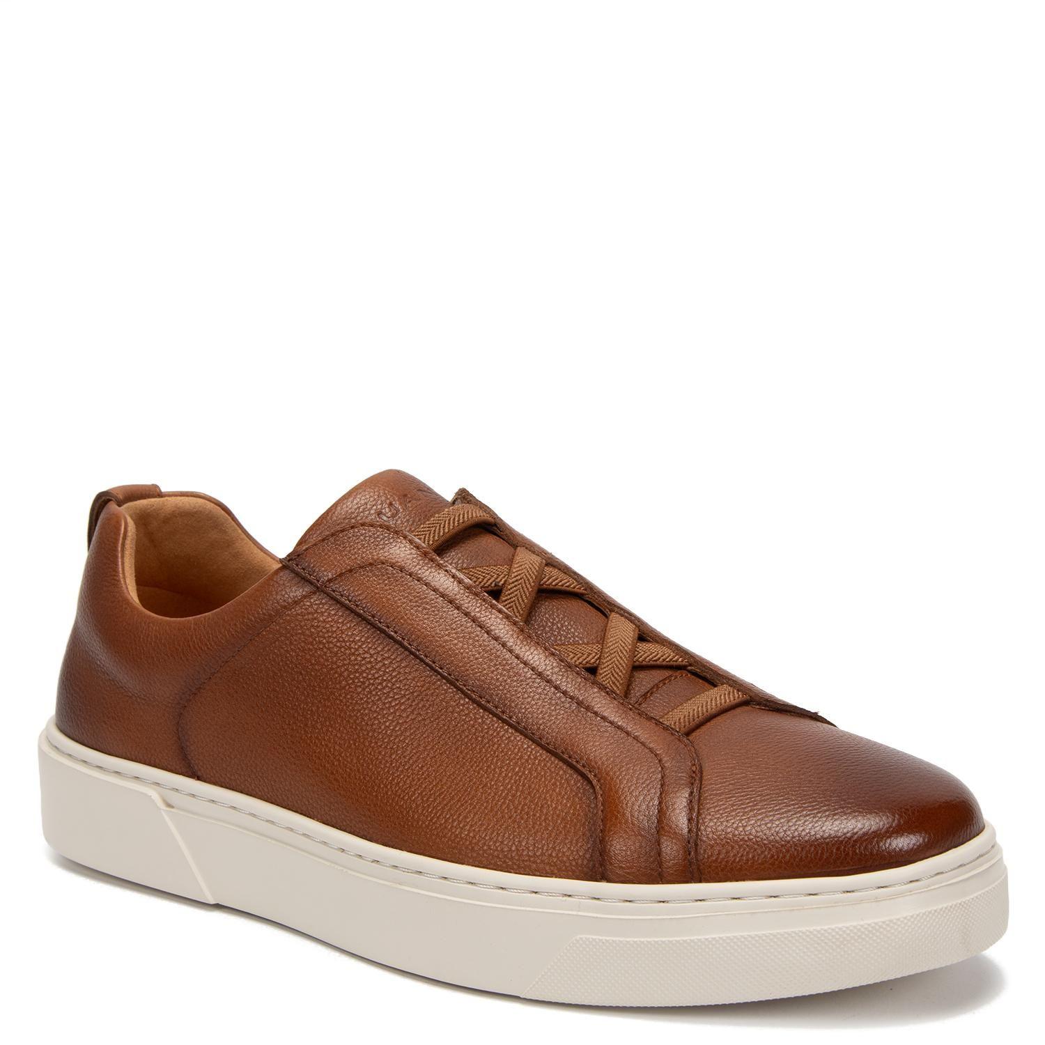 Zapatilla de cuero hombre Guante camel Chipre-2
