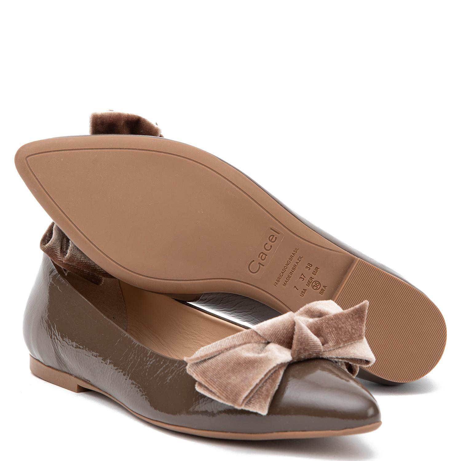 Ballerina de cuero mujer Gacel olivo Kim 0660862-3