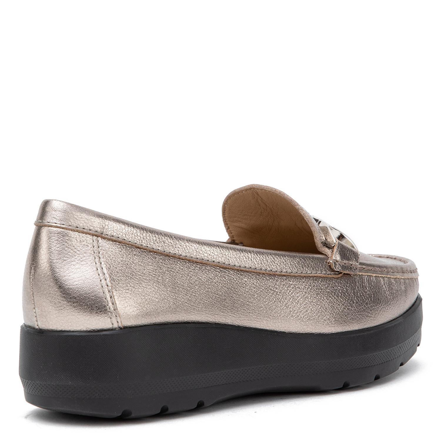 Mocasin de cuero mujer Gacel plateado Locanda 0660882-4