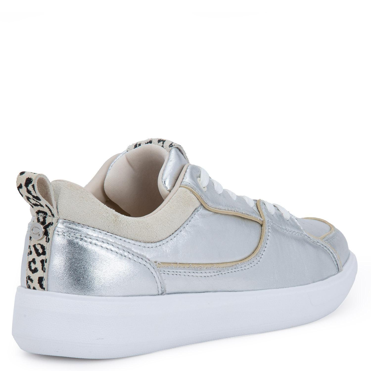 Zapatilla de cuero mujer Gacel plateado Rosalia 0660174-3