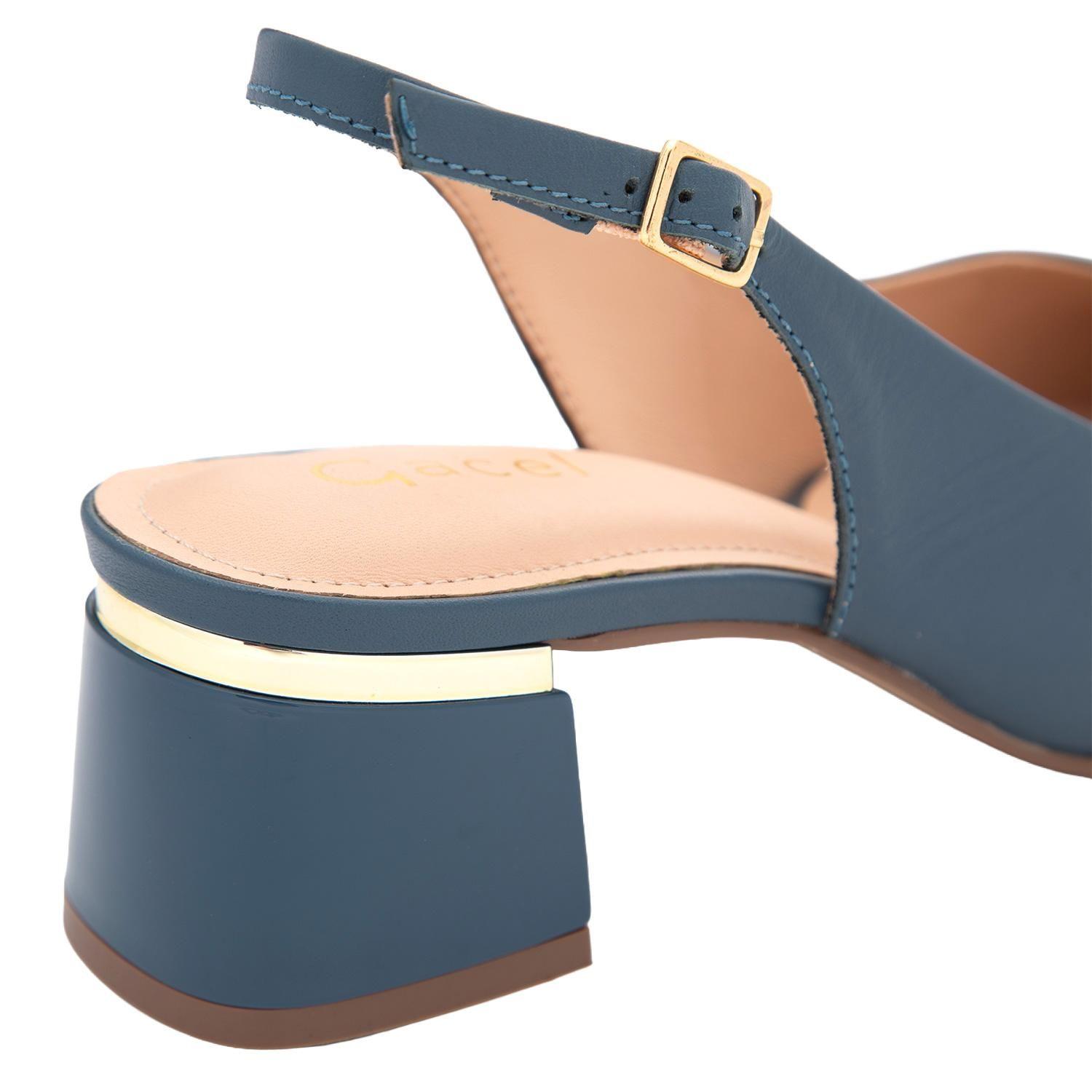 Zapato de cuero mujer Gacel azul Ciara 0661153-6