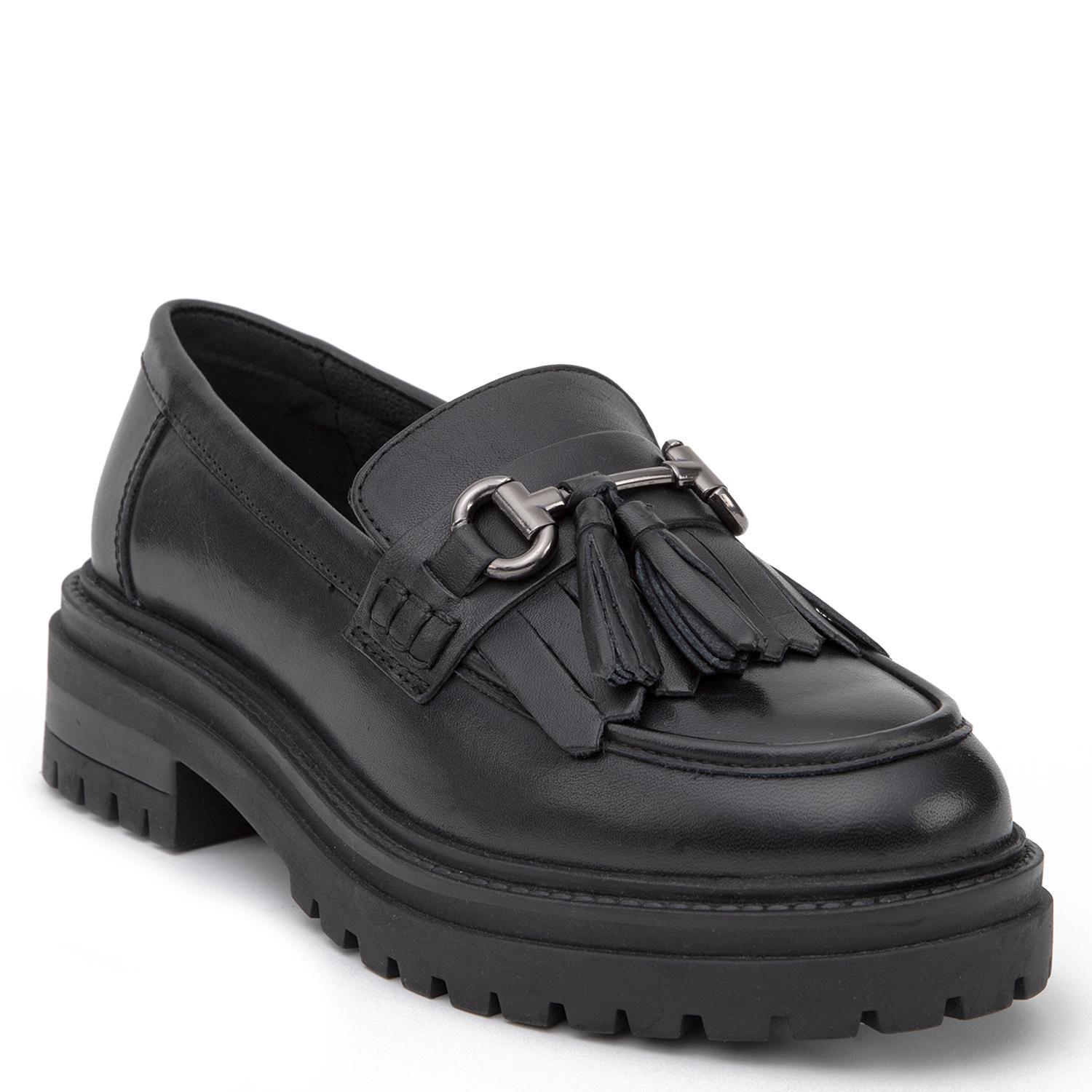 Mocasin de cuero mujer Gacel negro Timothy-2