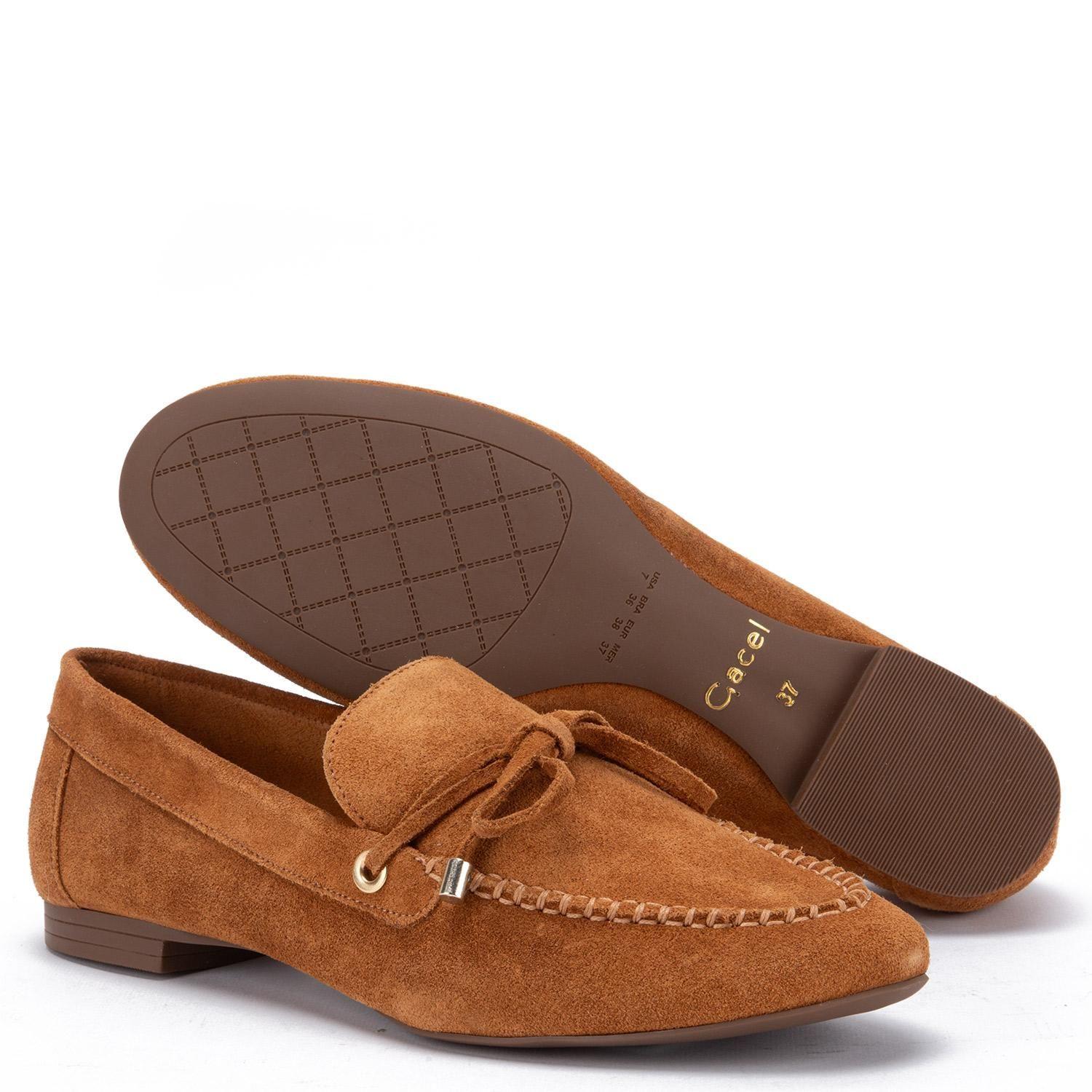 Mocasin de cuero mujer Gacel Camel Jannis-3