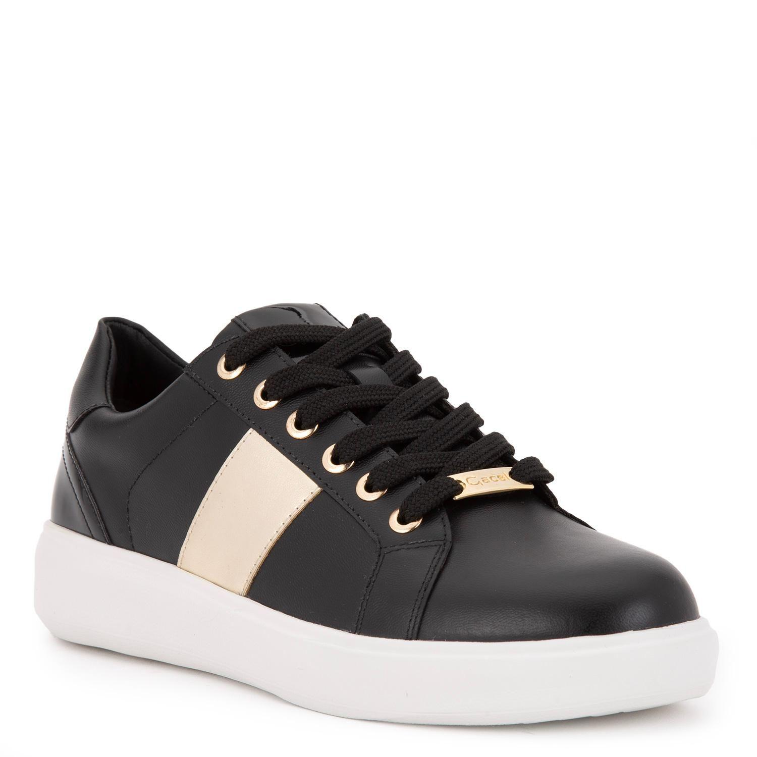 Zapatilla de cuero mujer Gacel negro Rosalia-4