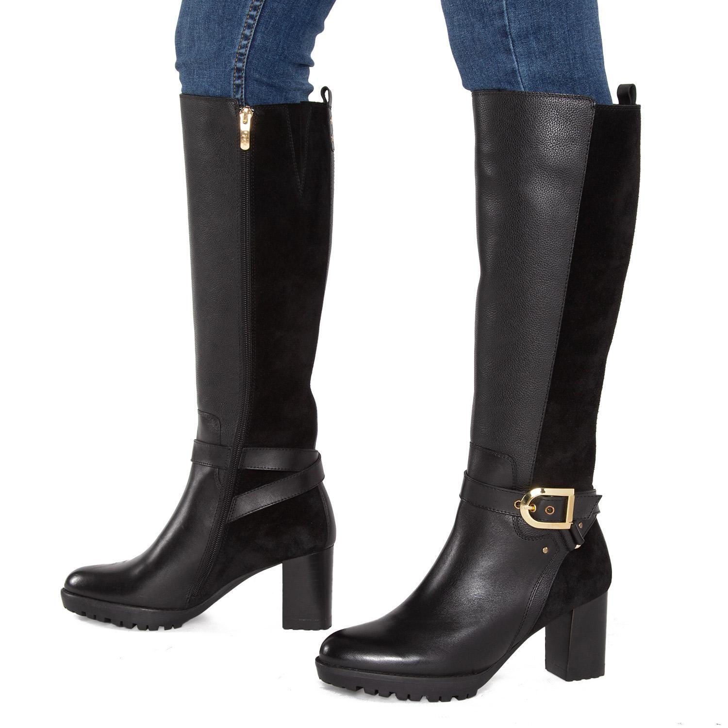 Bota de cuero mujer Gacel negro Rocio-1
