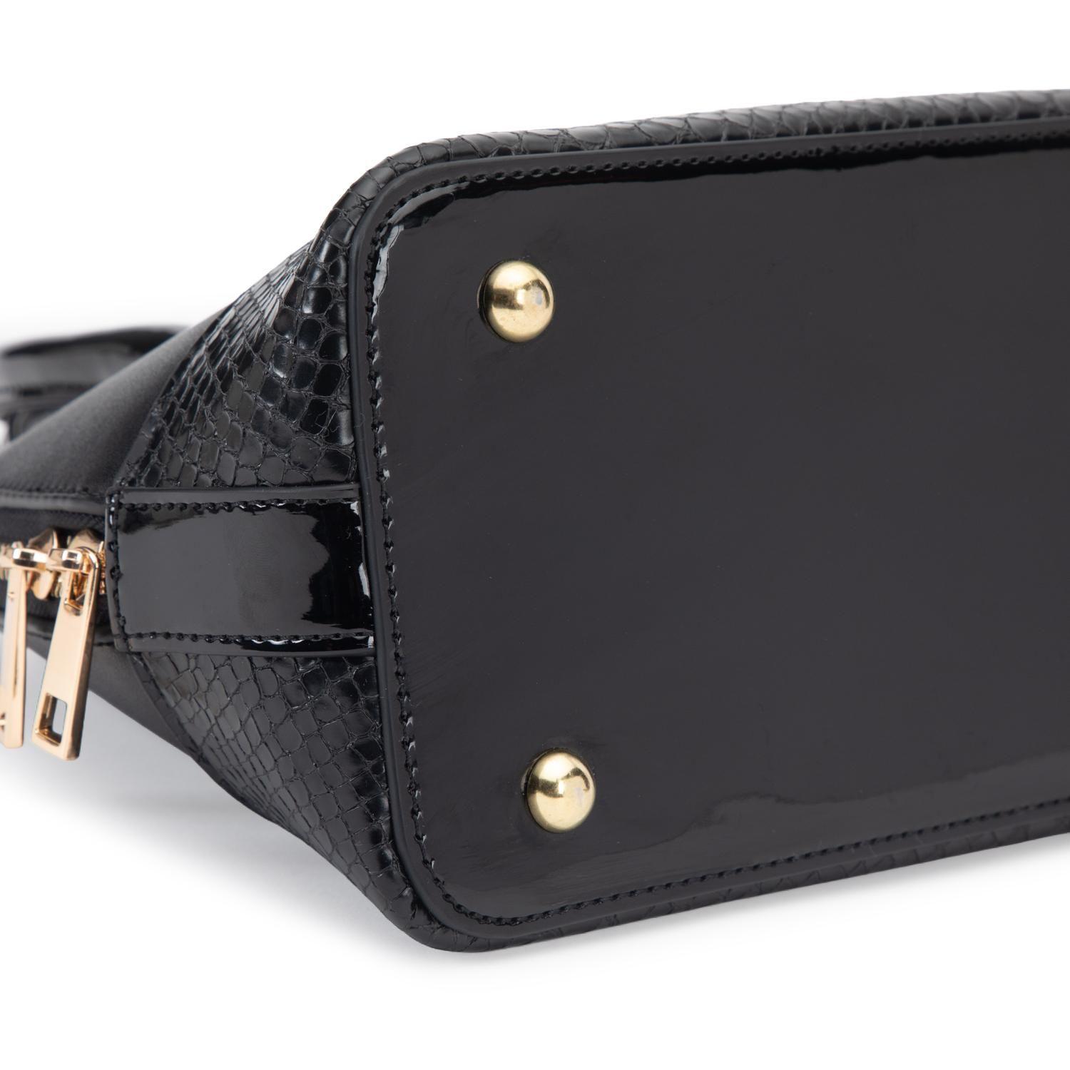 Cartera mujer Gacel negro dos asas mediana-7