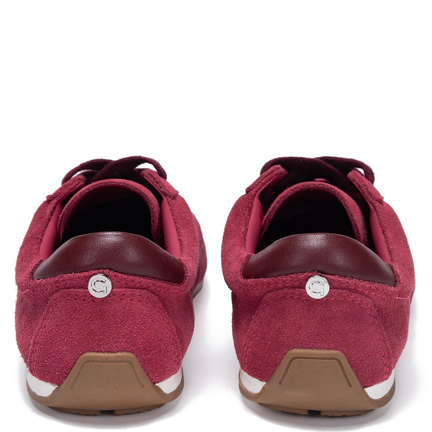 Zapatilla de cuero mujer Gacel guinda Natt 0661342-3