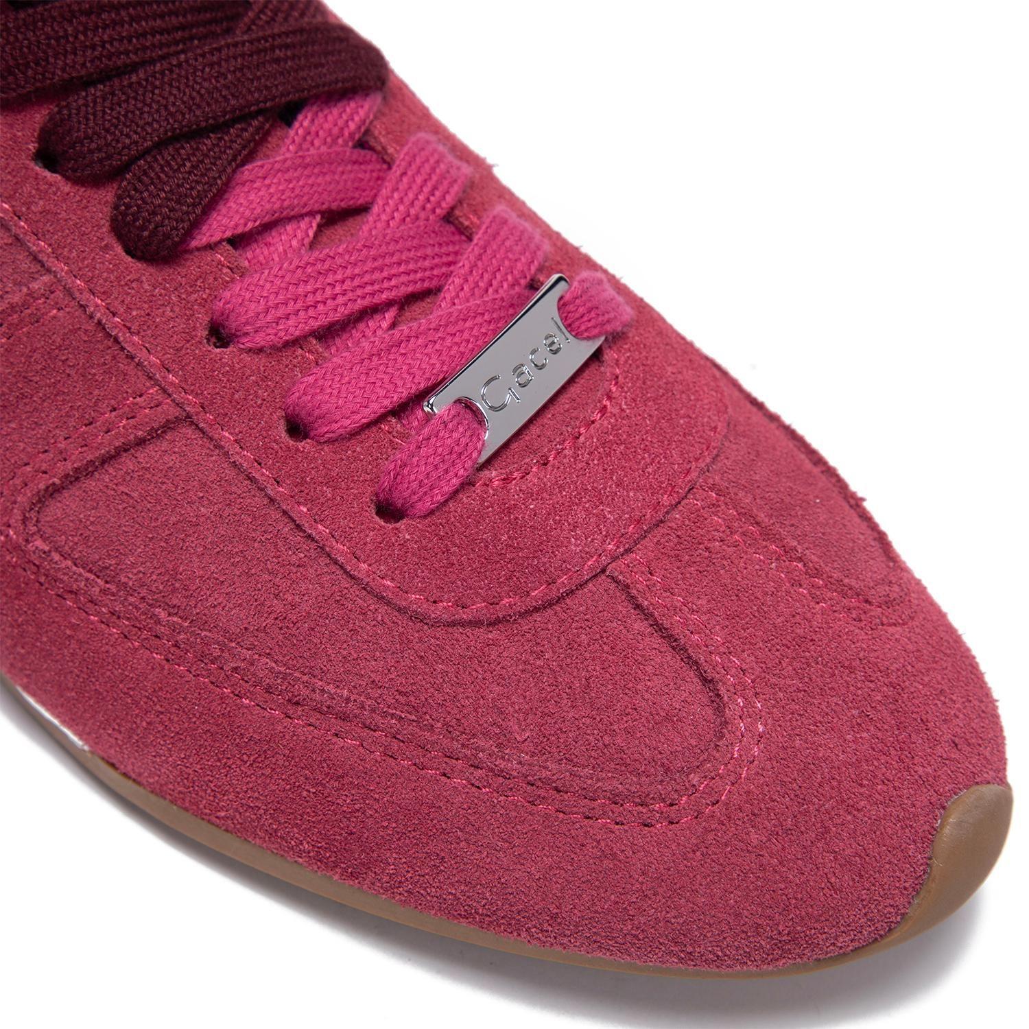 Zapatilla de cuero mujer Gacel guinda Natt 0661342-4