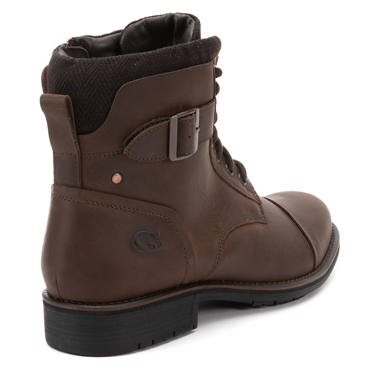 Botin de cuero hombre Guante chocolate Lancaster-4