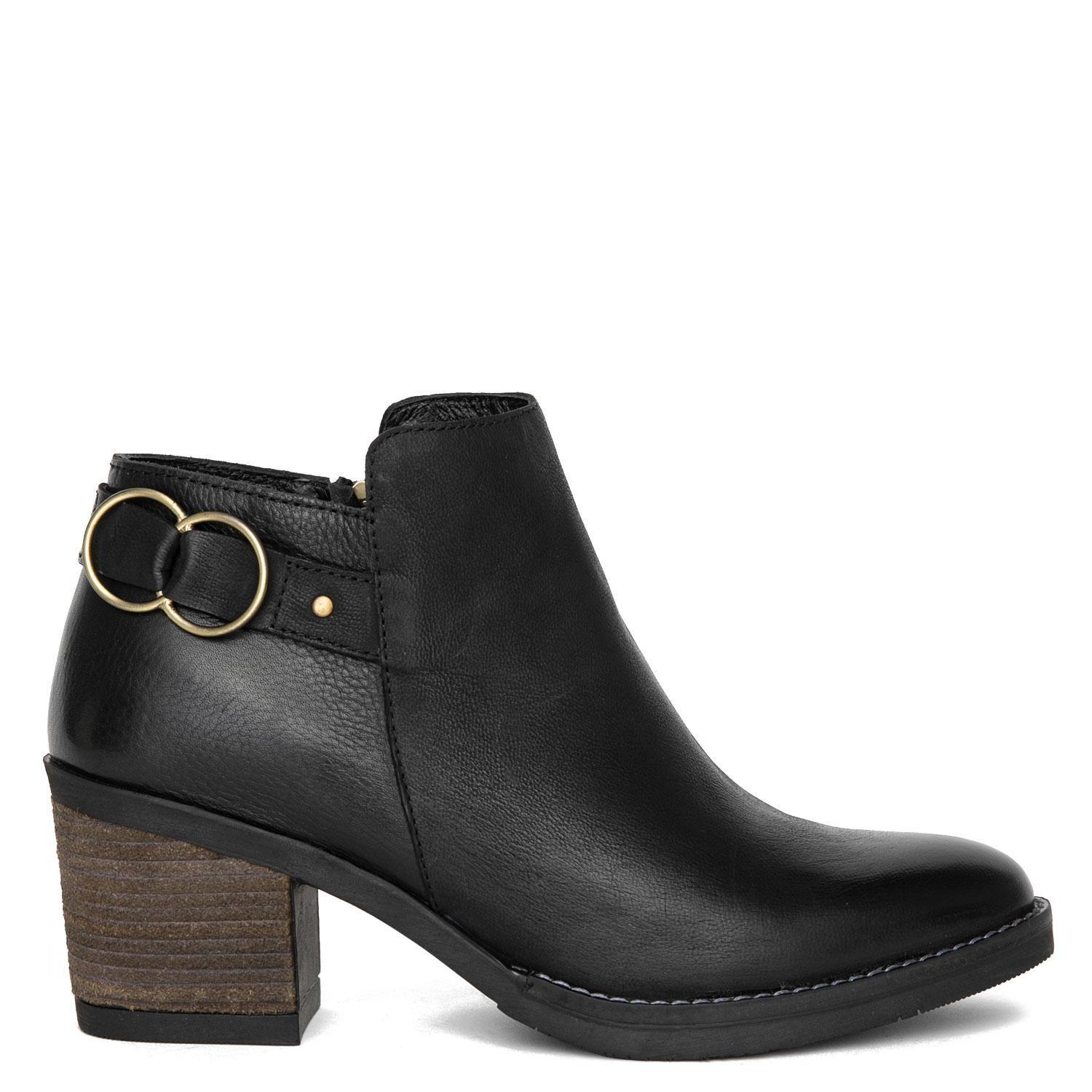 Botin de cuero mujer Gacel negro Piera-0