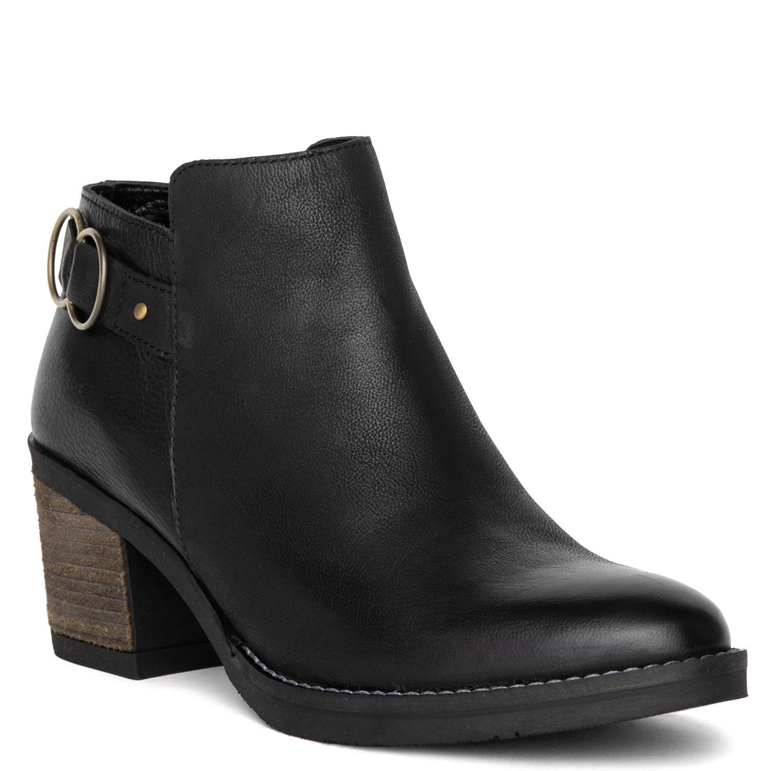 Botin de cuero mujer Gacel negro Piera-2