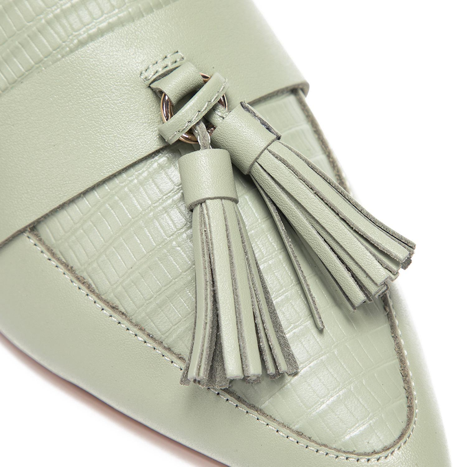 Zapato de cuero mujer Gacel olivo Haimi 0661242-5