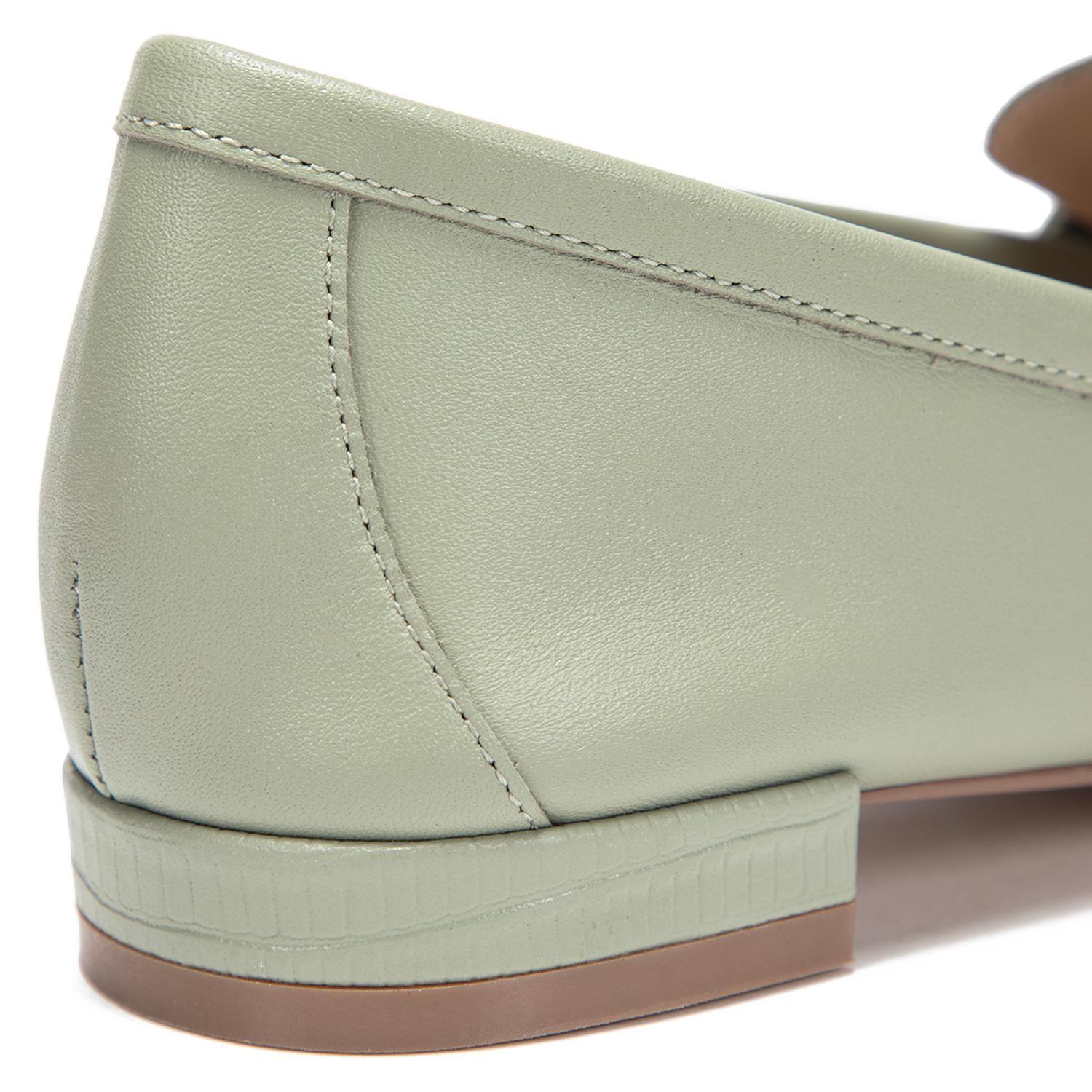 Zapato de cuero mujer Gacel olivo Haimi 0661242-6
