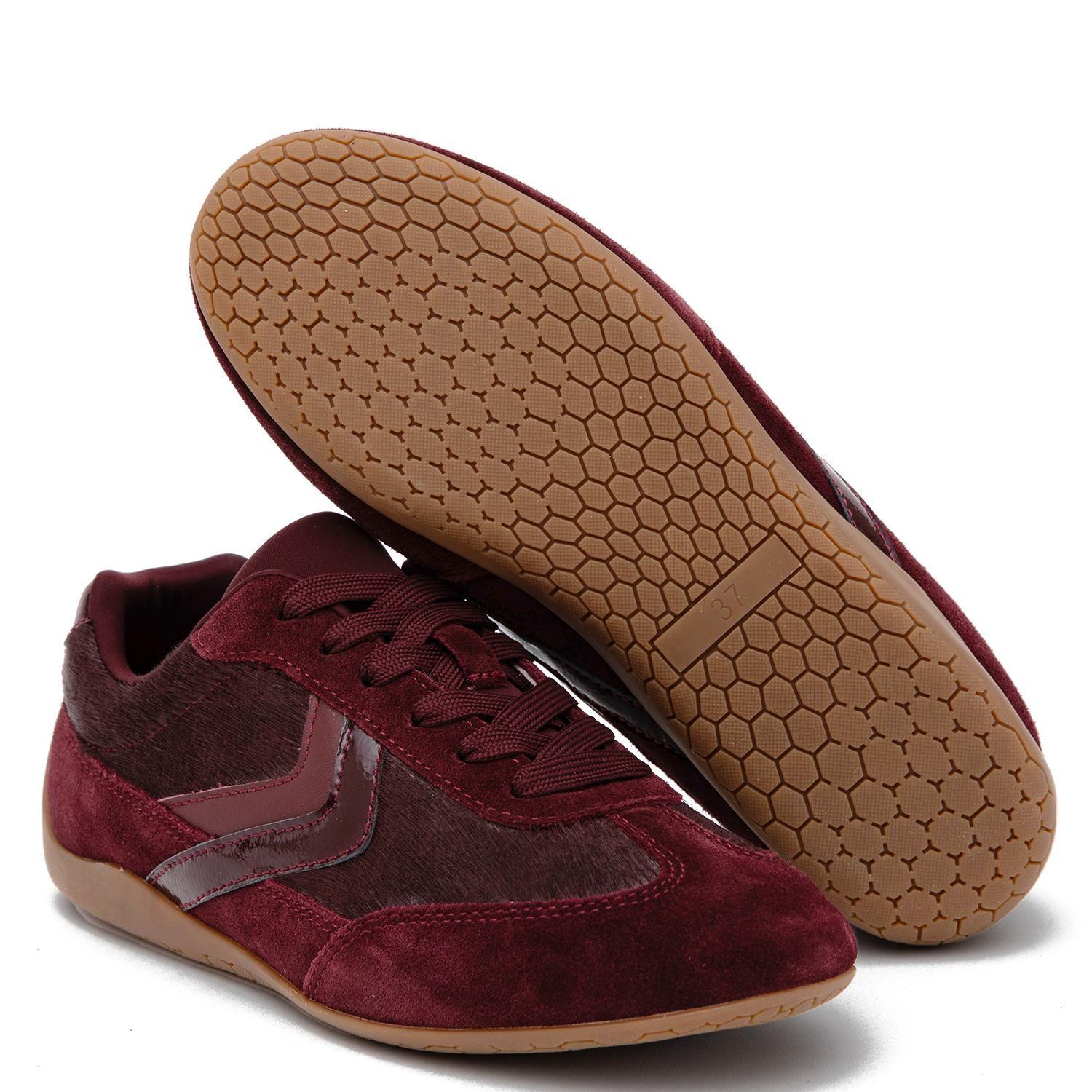 Zapatilla de cuero mujer Gacel burdeo Sussane 0661024-3