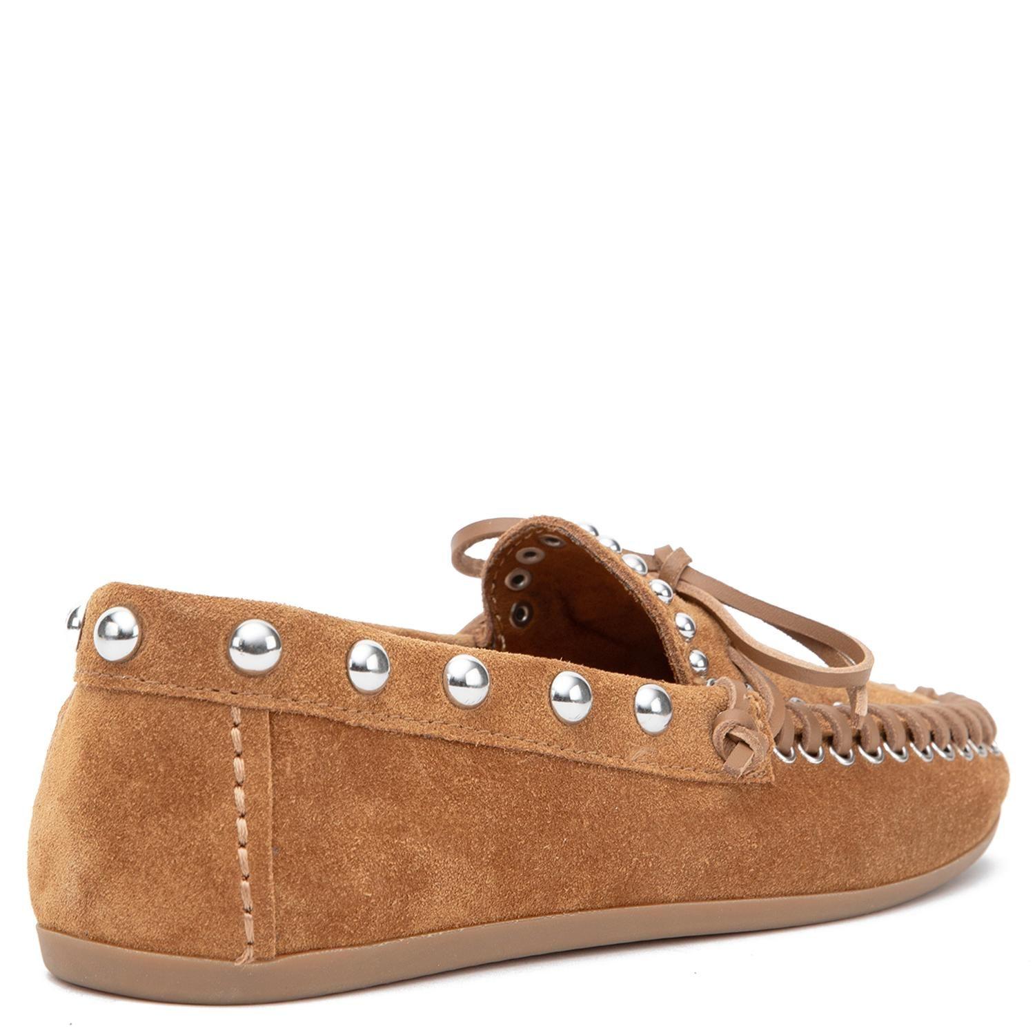 Mocasin de cuero mujer Gacel camel Poka 0660970-4