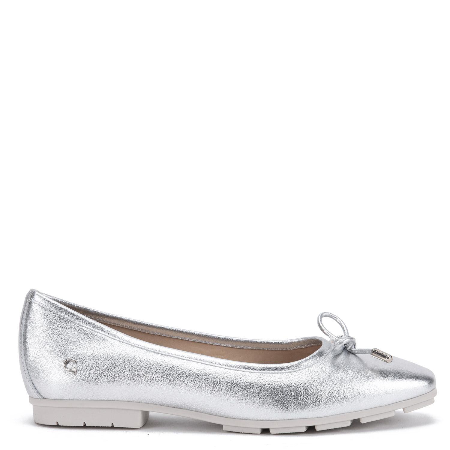 Zapato de cuero mujer Gacel plateado Capri-0