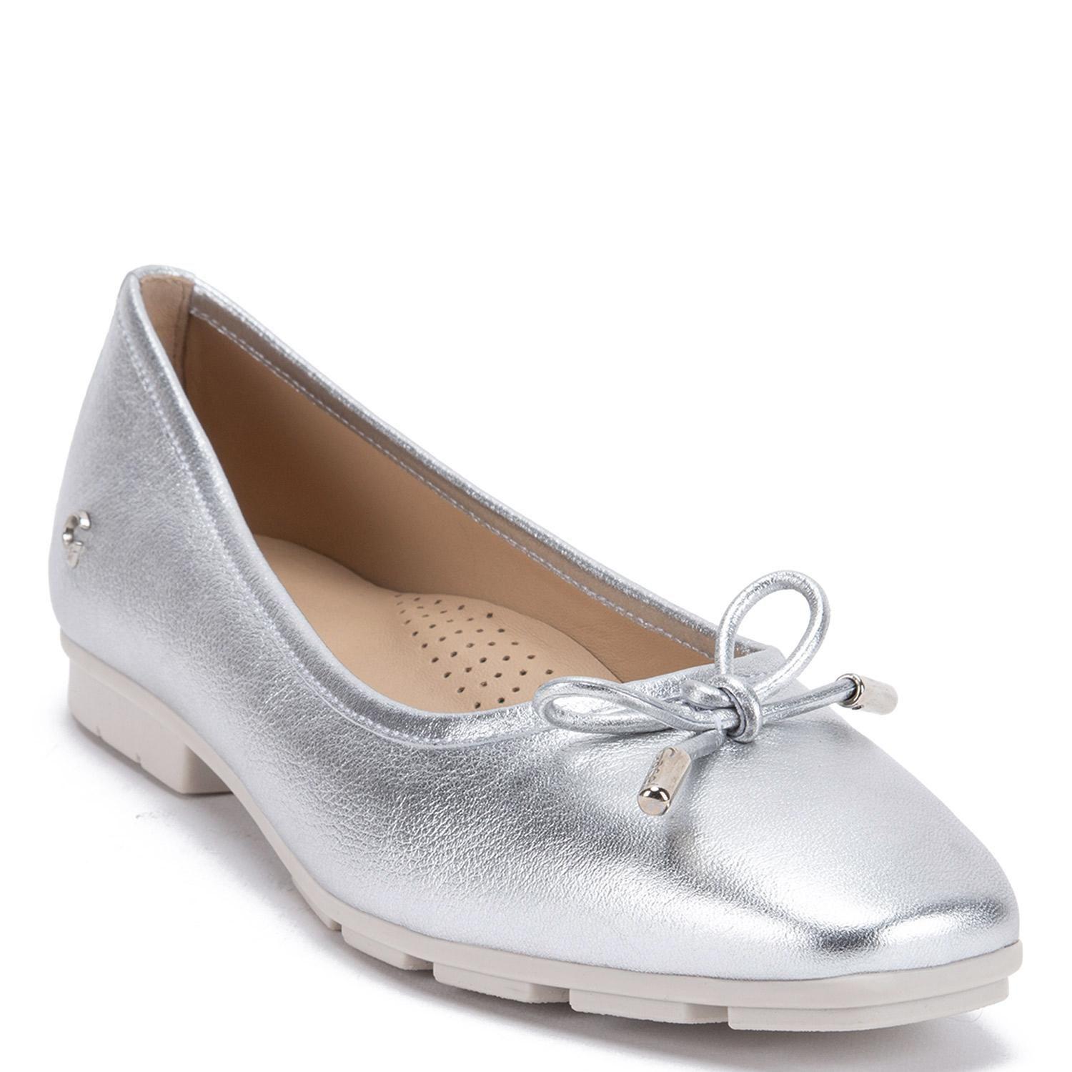 Zapato de cuero mujer Gacel plateado Capri-2