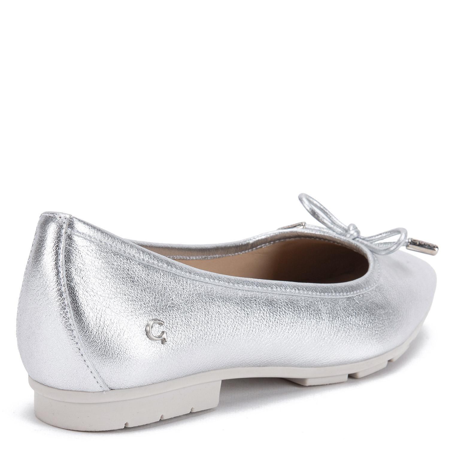 Zapato de cuero mujer Gacel plateado Capri-4