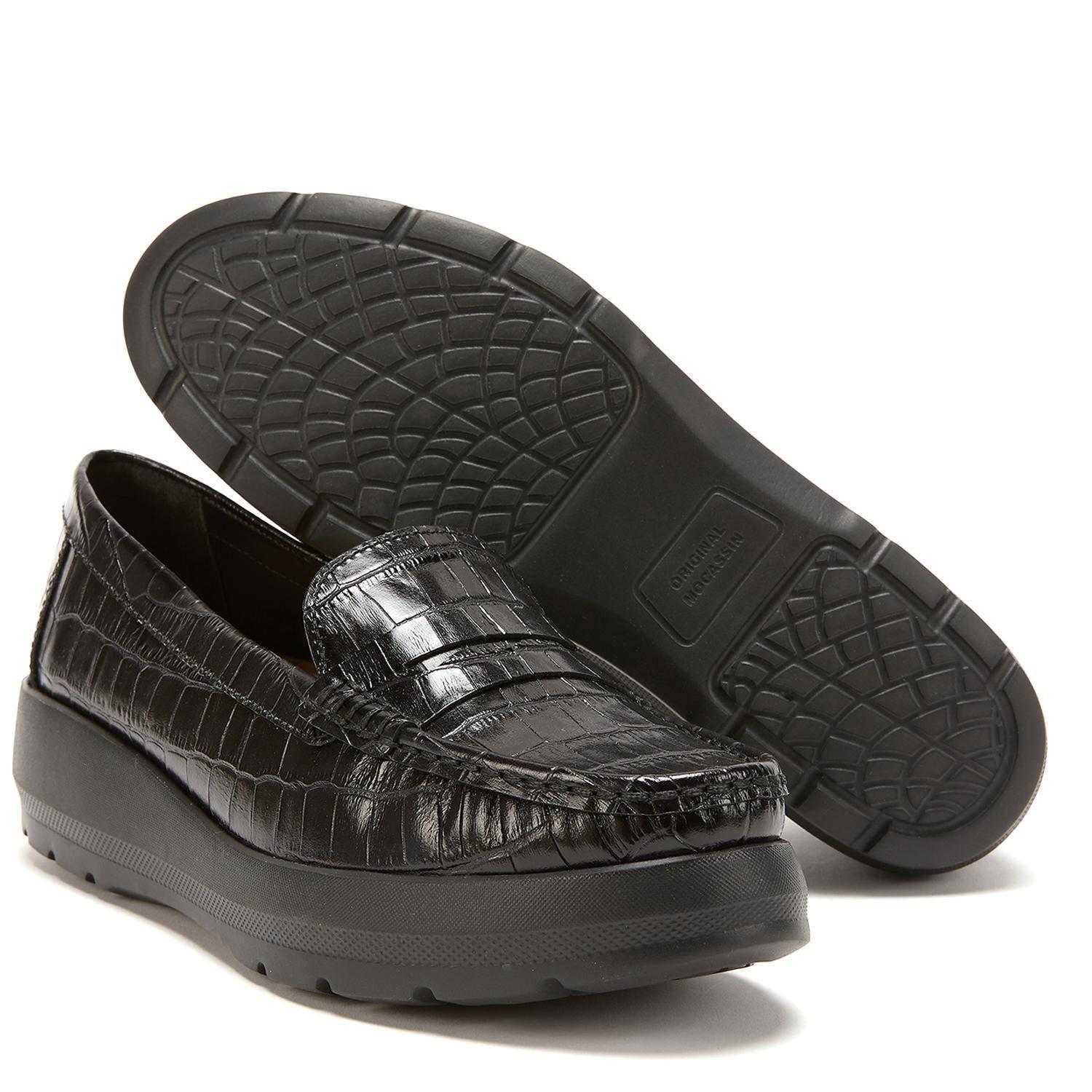 Mocasin de cuero mujer Gacel negro Locanda 0659610-3