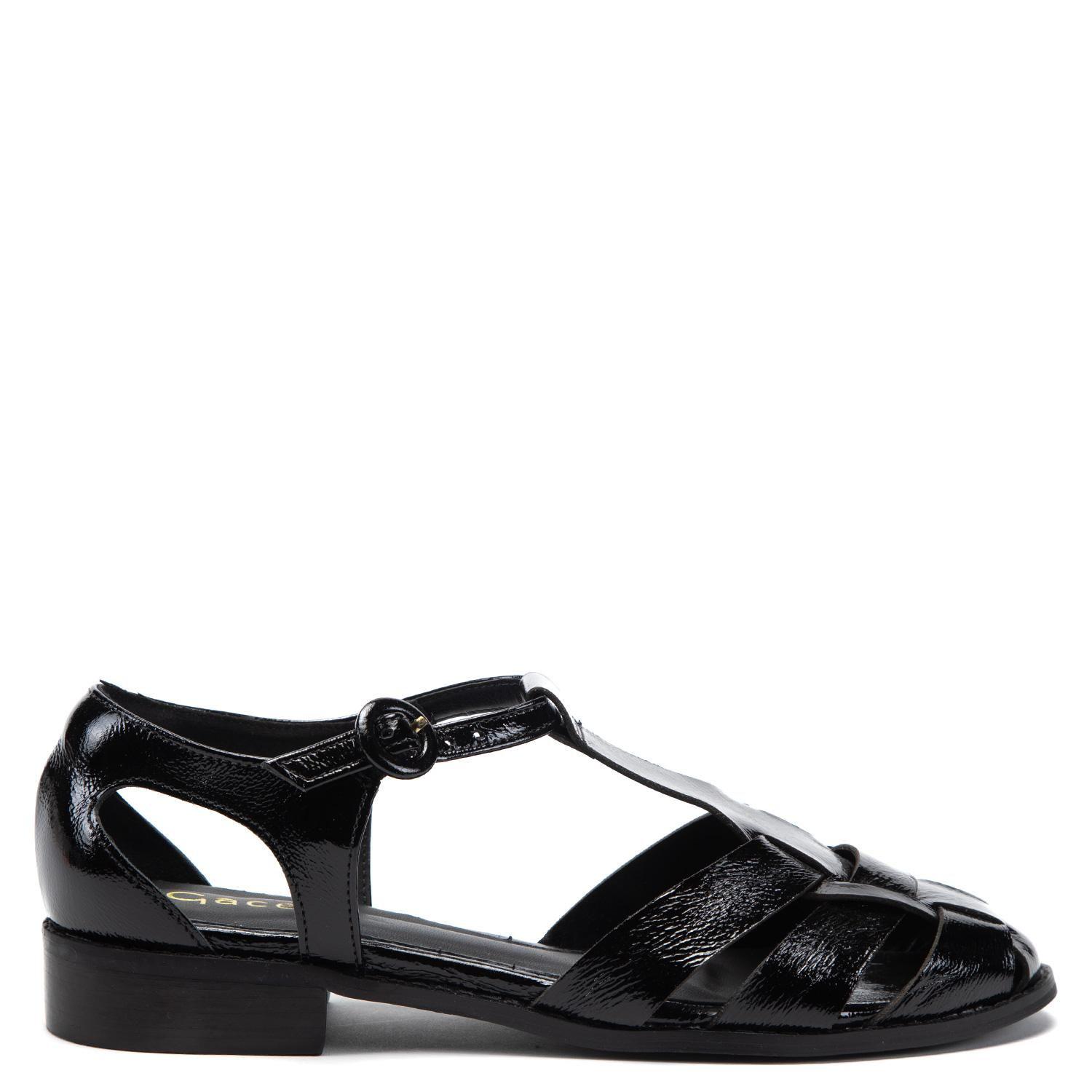 Sandalia de cuero mujer Gacel negro Felicity-0