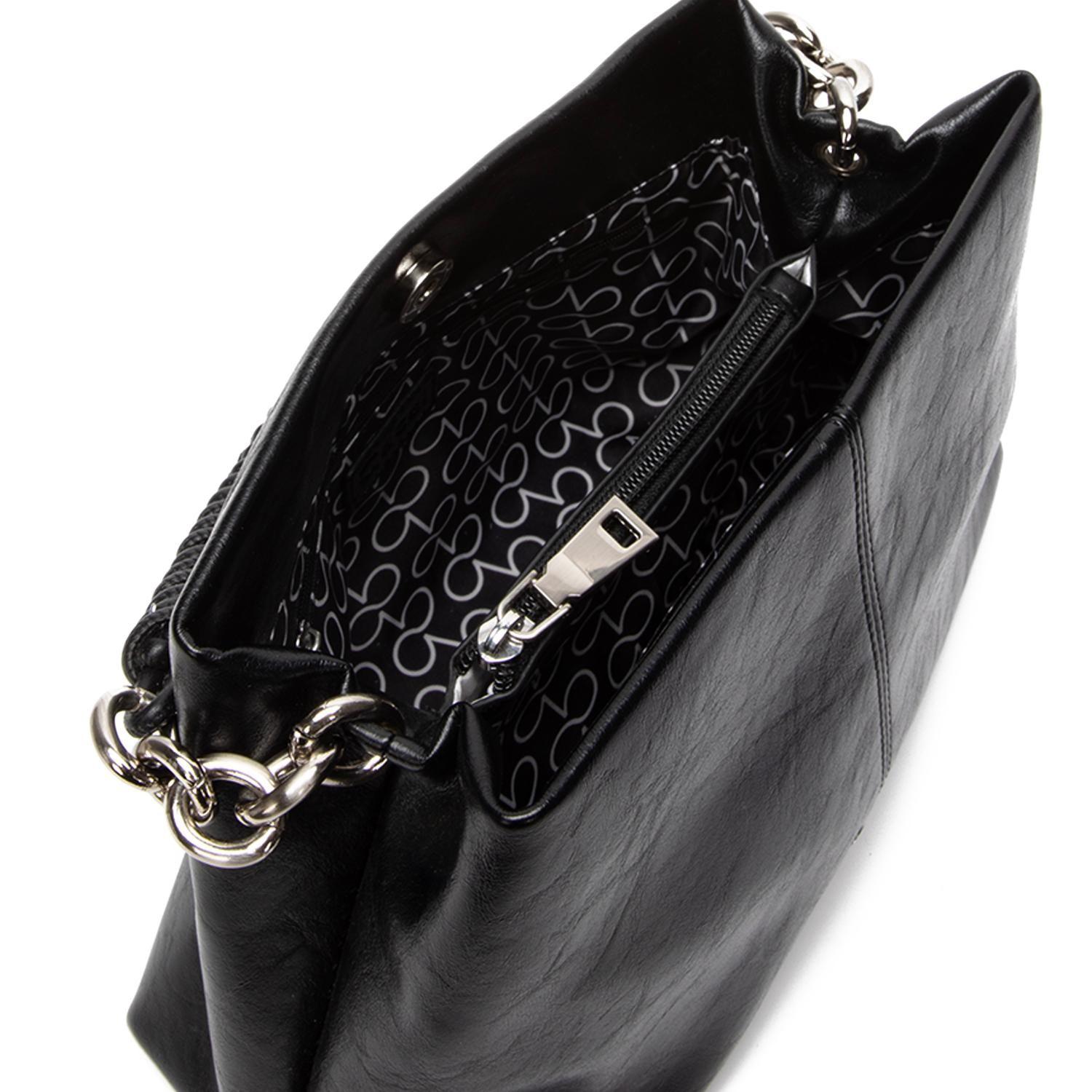 Cartera mujer Gacel negro bandolera grande-5