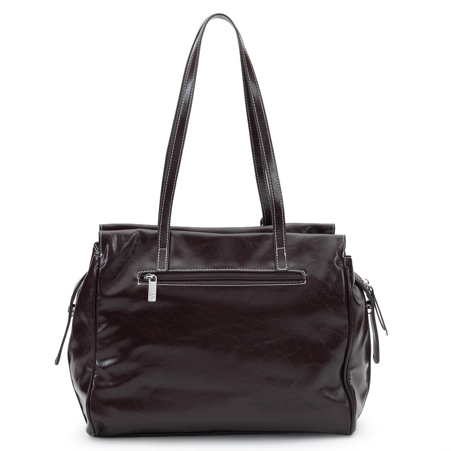 Cartera mujer Gacel chocolate dos asas grande-3