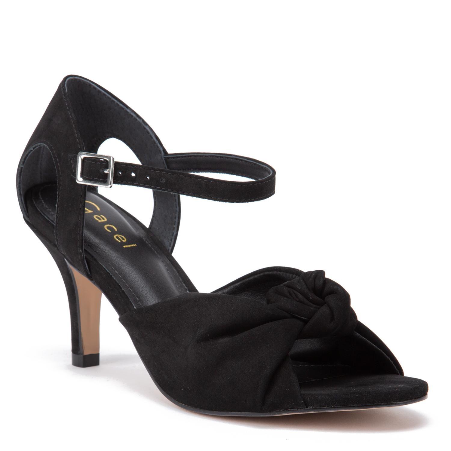 Sandalia de cuero mujer Gacel negro Enola 0660381-2