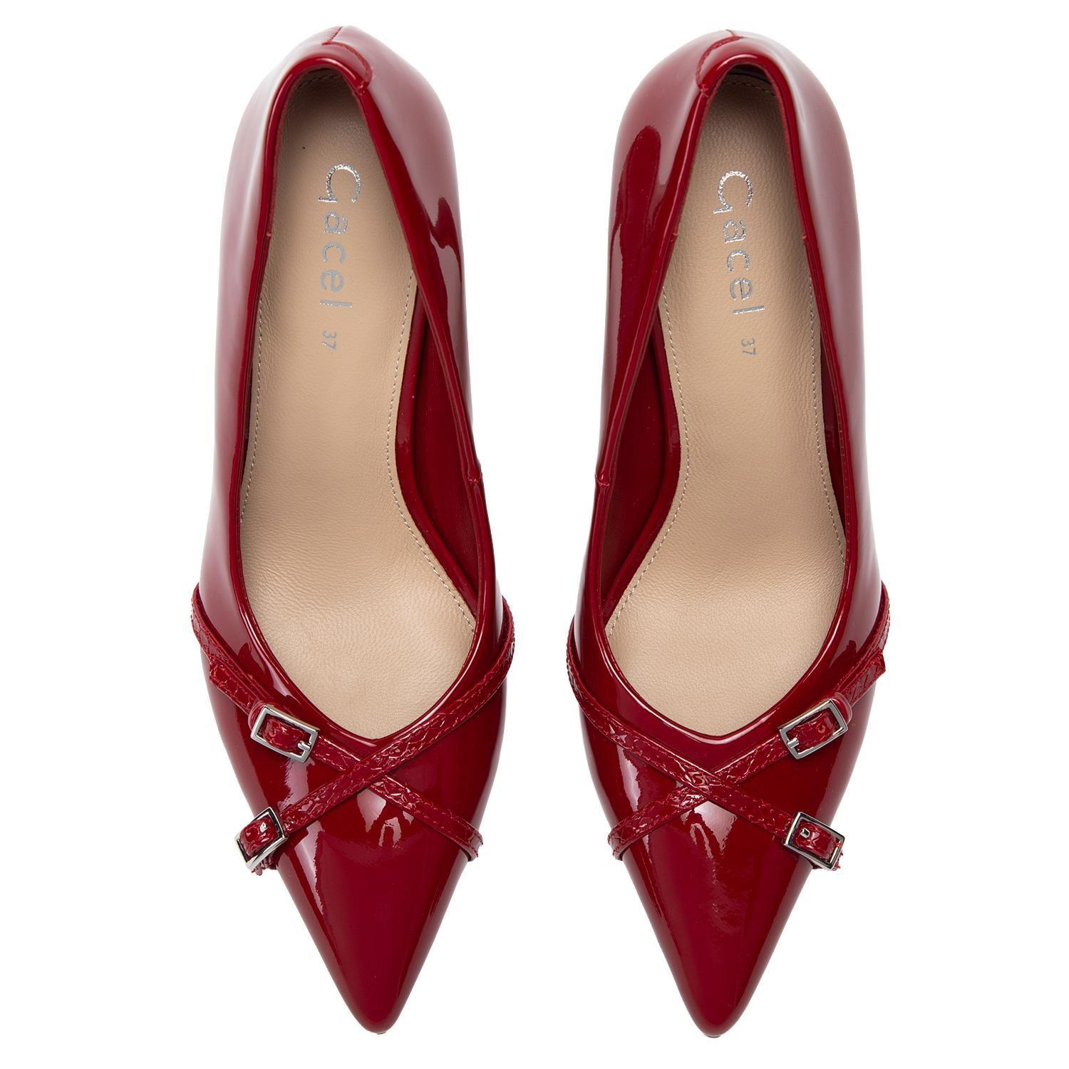 Zapato de cuero mujer Gacel rojo Bega 0661128-3