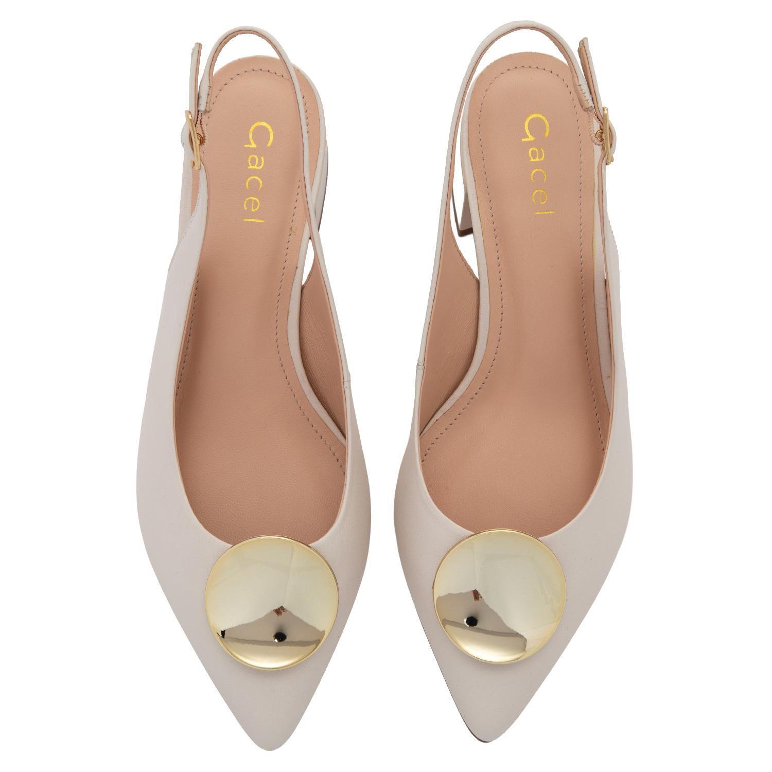 Zapato de cuero mujer Gacel crudo Ciara-3